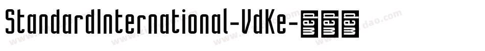 StandardInternational-VdKe字体转换