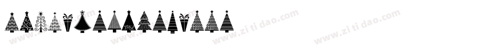 KGChristmasTrees字体转换