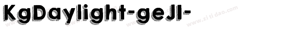 KgDaylight-geJ1字体转换