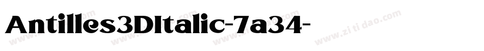 Antilles3DItalic-7a34字体转换