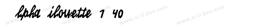 AlphaSilouette-1G40字体转换
