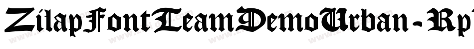 ZilapFontTeamDemoUrban-RpKjV字体转换
