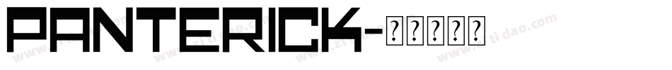 Panterick字体转换