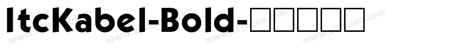 ItcKabel-Bold字体转换