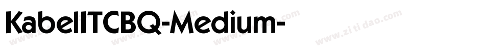 KabelITCBQ-Medium字体转换