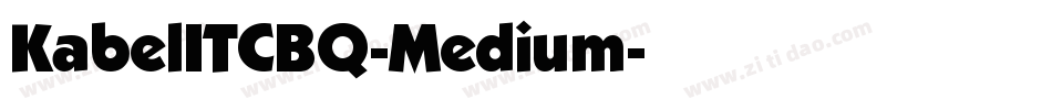 KabelITCBQ-Medium字体转换