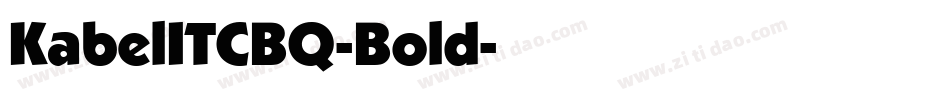 KabelITCBQ-Bold字体转换