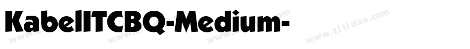 KabelITCBQ-Medium字体转换