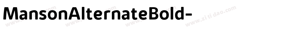 MansonAlternateBold字体转换