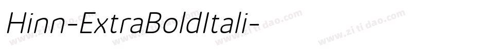 Hinn-ExtraBoldItali字体转换