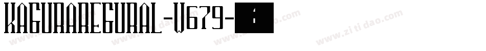 KaguraRegural-W679字体转换