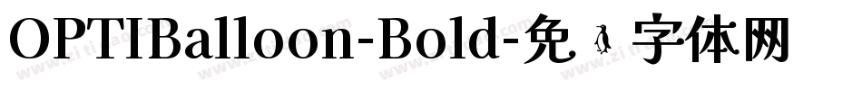 OPTIBalloon-Bold字体转换