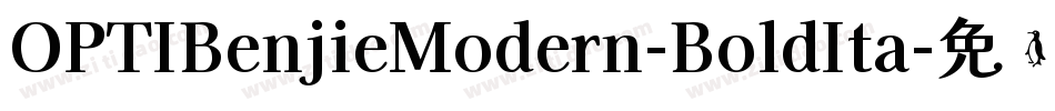 OPTIBenjieModern-BoldIta字体转换