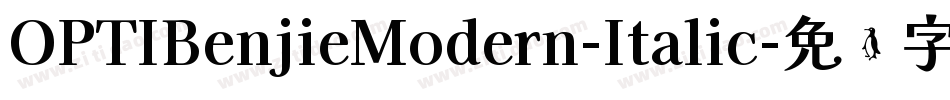 OPTIBenjieModern-Italic字体转换