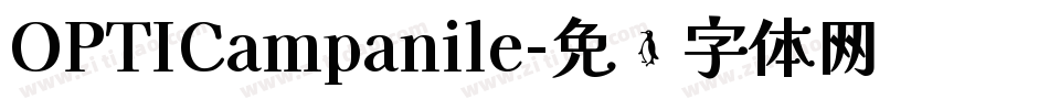 OPTICampanile字体转换