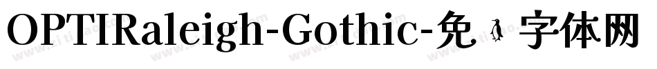 OPTIRaleigh-Gothic字体转换