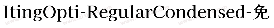 ItingOpti-RegularCondensed字体转换
