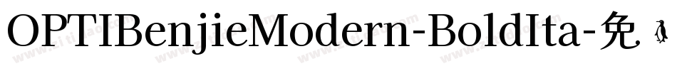 OPTIBenjieModern-BoldIta字体转换