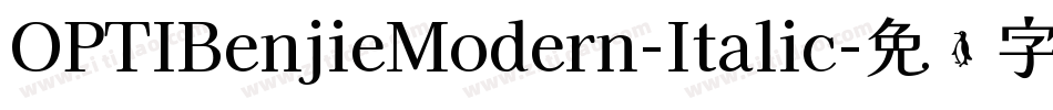 OPTIBenjieModern-Italic字体转换