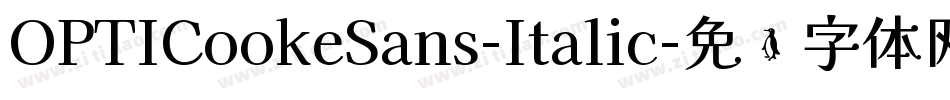 OPTICookeSans-Italic字体转换