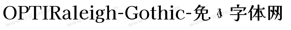 OPTIRaleigh-Gothic字体转换