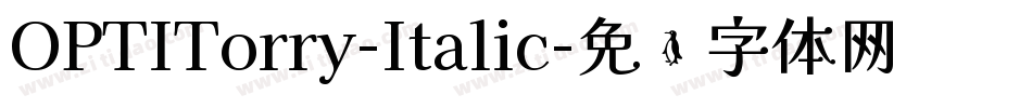 OPTITorry-Italic字体转换