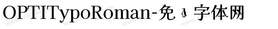 OPTITypoRoman字体转换