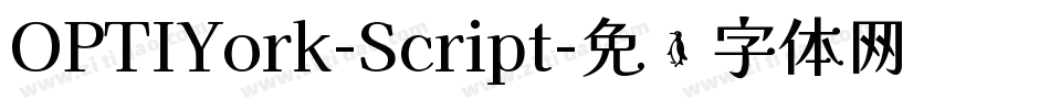 OPTIYork-Script字体转换