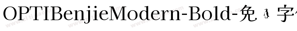 OPTIBenjieModern-Bold字体转换
