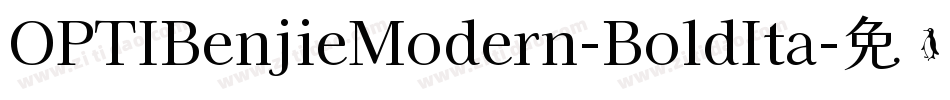 OPTIBenjieModern-BoldIta字体转换