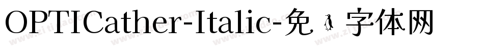 OPTICather-Italic字体转换