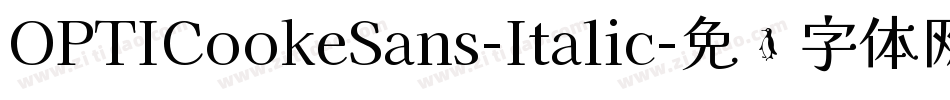 OPTICookeSans-Italic字体转换