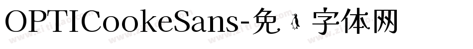 OPTICookeSans字体转换