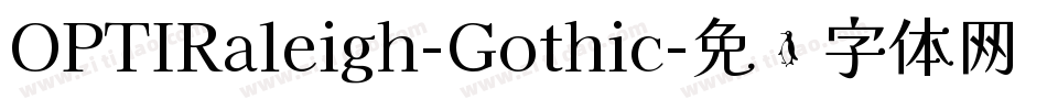 OPTIRaleigh-Gothic字体转换
