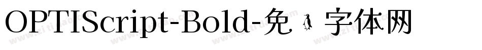 OPTIScript-Bold字体转换