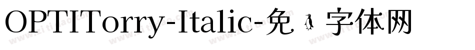 OPTITorry-Italic字体转换