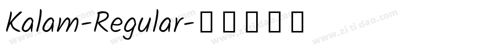 Kalam-Regular字体转换