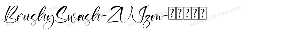 BrushySwash-ZVJzm字体转换