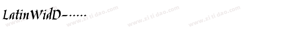 LatinWidD字体转换
