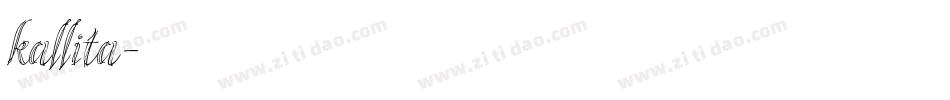 kallita字体转换