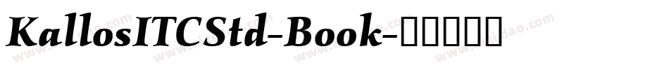 KallosITCStd-Book字体转换