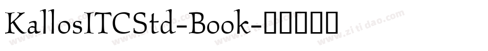 KallosITCStd-Book字体转换