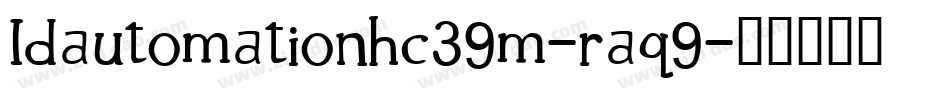 Idautomationhc39m-raq9字体转换