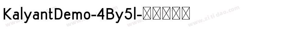 KalyantDemo-4By5l字体转换