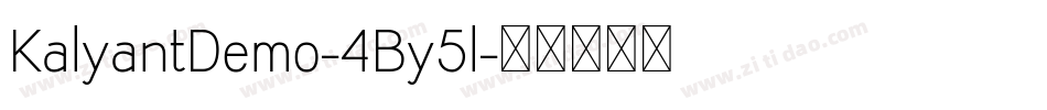 KalyantDemo-4By5l字体转换