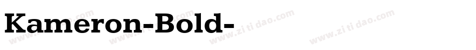 Kameron-Bold字体转换
