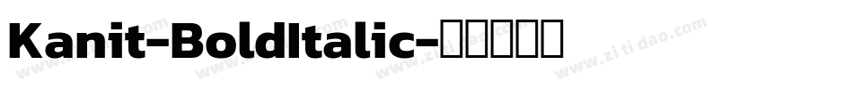 Kanit-BoldItalic字体转换