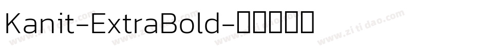 Kanit-ExtraBold字体转换