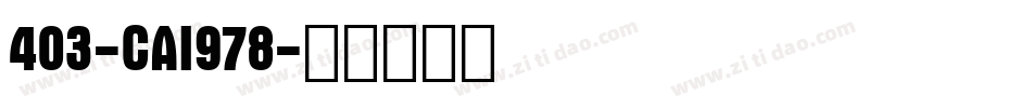 403-CAI978字体转换