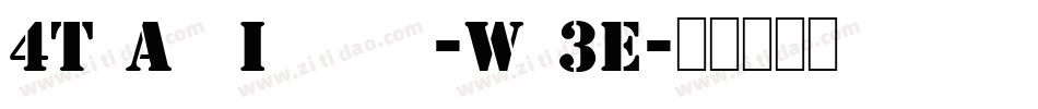 4ThAndInches-Wo3E字体转换